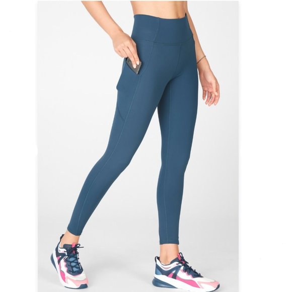 Fabletics Pants - FABLETICS Pureluxe High Waisted Blue Oasis 7/8 Leggings